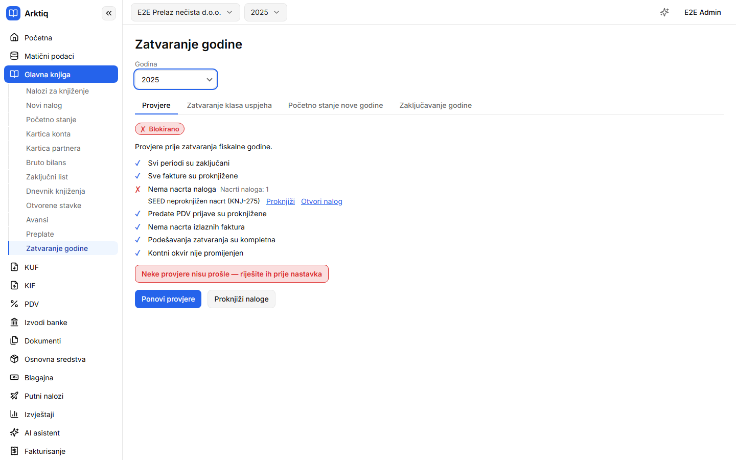 Pečat odbijen — blokirajući nalozi i dugme „Proknjiži naloge"